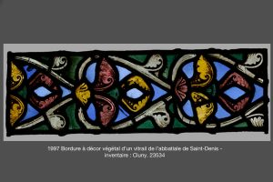 1997 Bordure à décor végétal d’un vitrail de l’abbatiale de Saint-Denis
