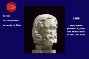 1998 Tête d’homme provenant du portail nord de Notre-Dame de Paris (vers 1250)